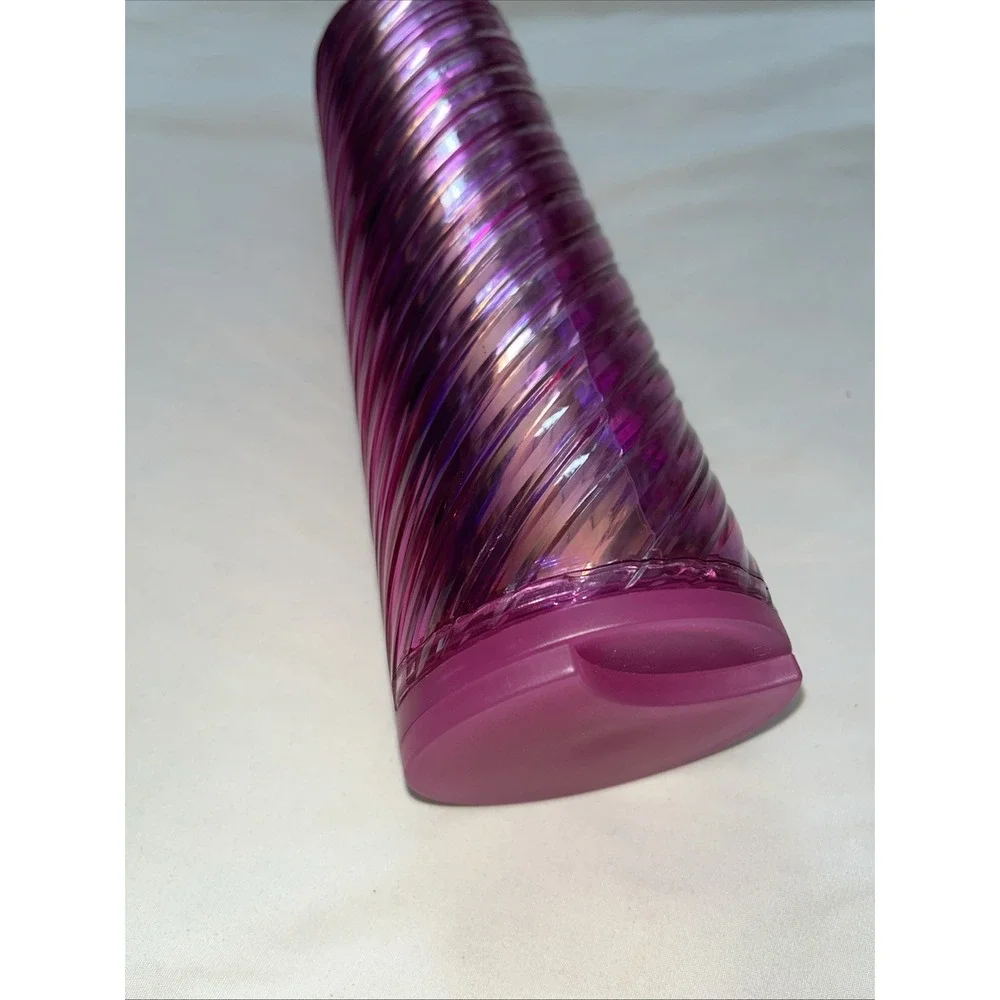Starbucks 2022 Christmas‎ Holiday Sangria Pink Spiral Textured Tumbler 16oz Cup